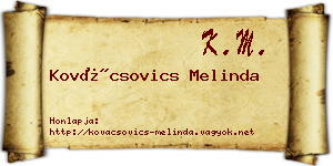 Kovácsovics Melinda névjegykártya